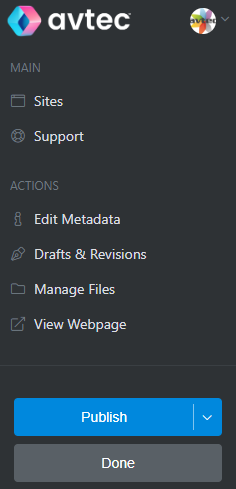 CMS sidebar