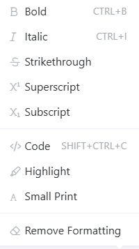 CMS text editing