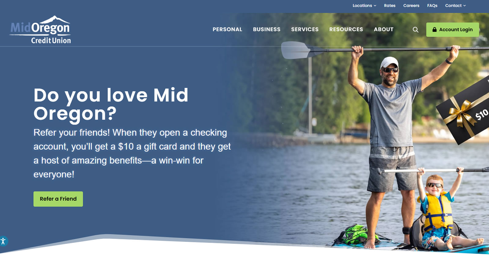 Mid-Oregon Credit Union website design