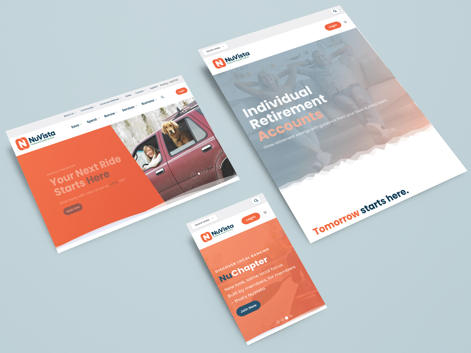 Nuvista Federal Credit Union website redesign