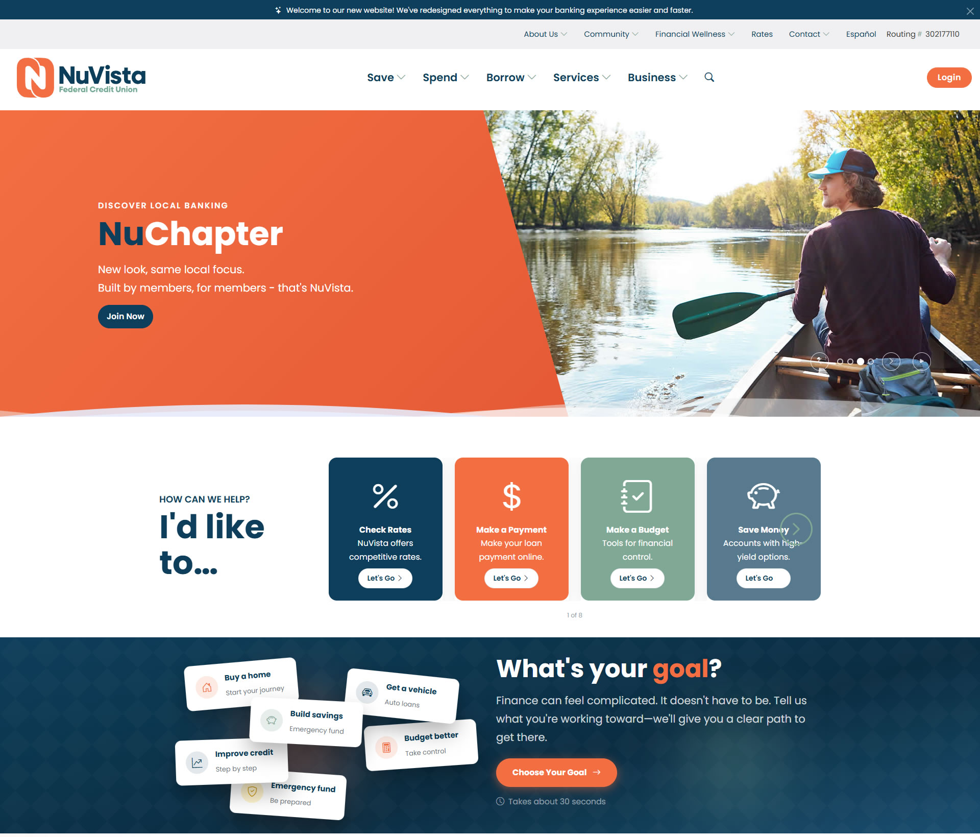 NuVista Federal Credit Union website redesign and rebrand