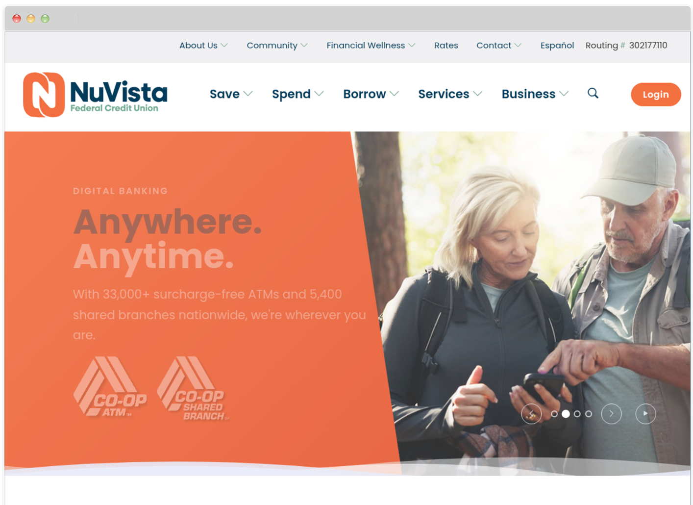 NuVista Federal Credit Union website