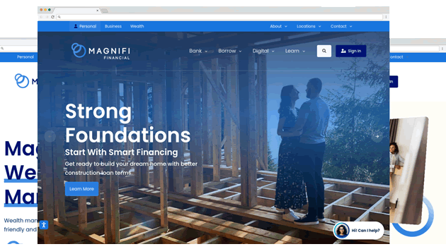 Magnifi Financial credit union website redesign and rebrand