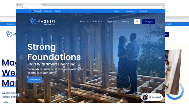 Magnifi Financial credit union website redesign and rebrand