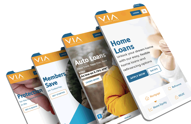 Via Credit Union website redesign