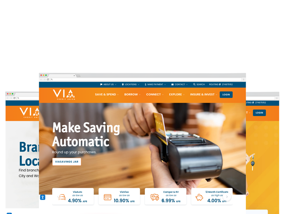Via Credit Union website redesign