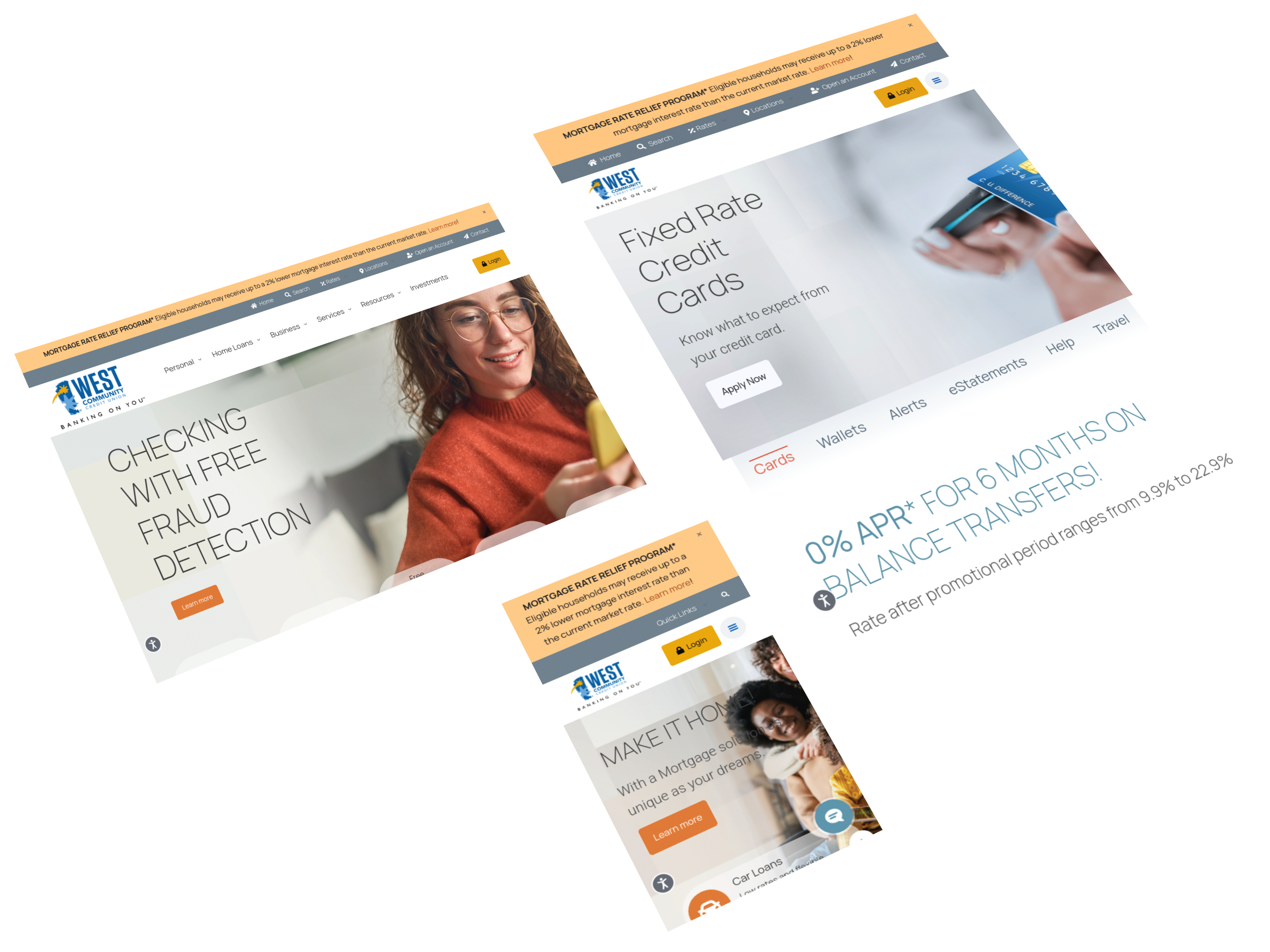 West Community Credit Union website design