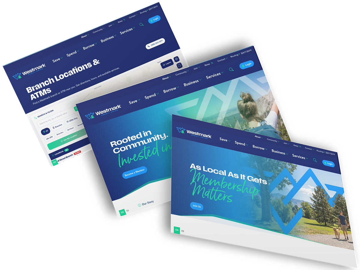 Westmark Credit Union website redesign and rebrand by Avtec Media Group