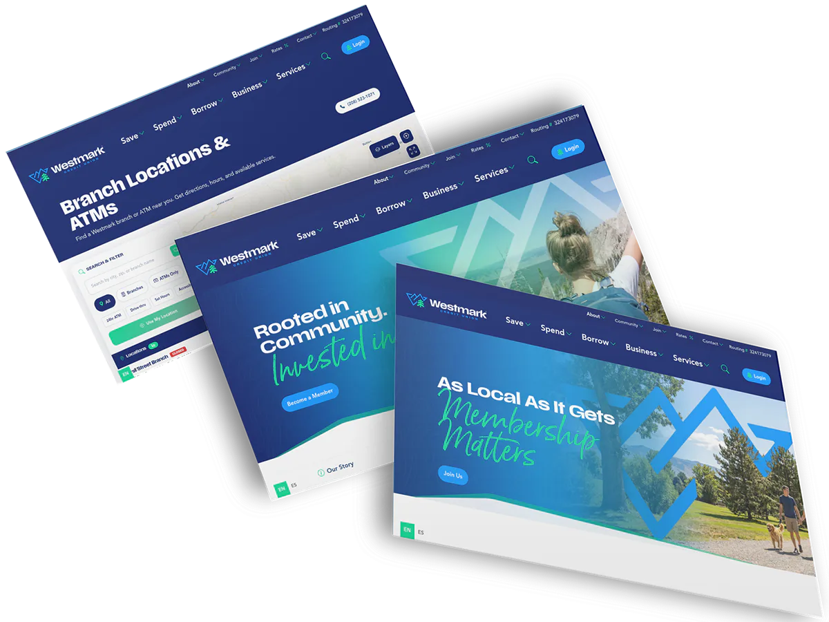 Westmark Credit Union website redesign and rebrand by Avtec Media Group
